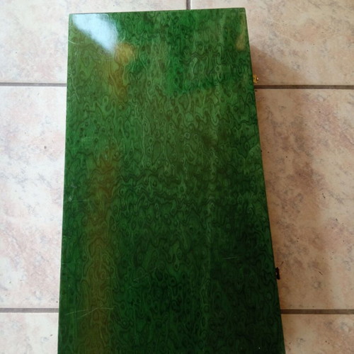 Green backgammon set