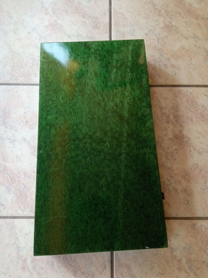 Green backgammon set