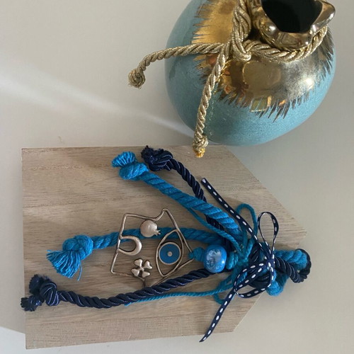 Set of two charms like new, pomegranate and wooden wall decor