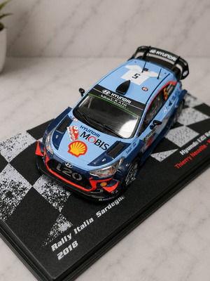 Hyundai i20 Coupe WRC Rally Italia Sardegna 2018 model 1:43 like new