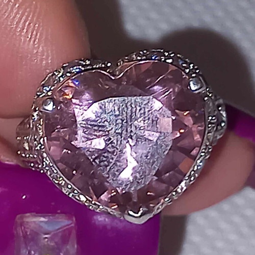 Silver 925 ring with zircon new, very large and heavy