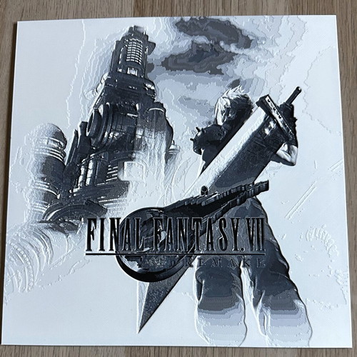 3d embossed image Final Fantasy VII new, 22.5x22.5 cm
