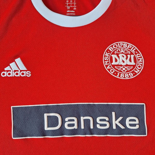 Denmark DBU Football Jersey Adidas Climacool 2014-2015 Size L like new