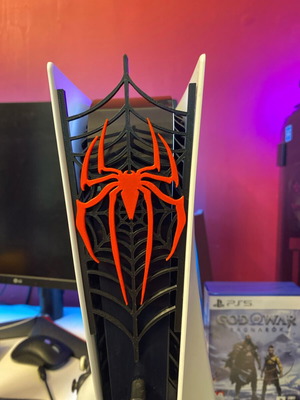 Spider-Man 3D printed PS5 wall and console decor, new