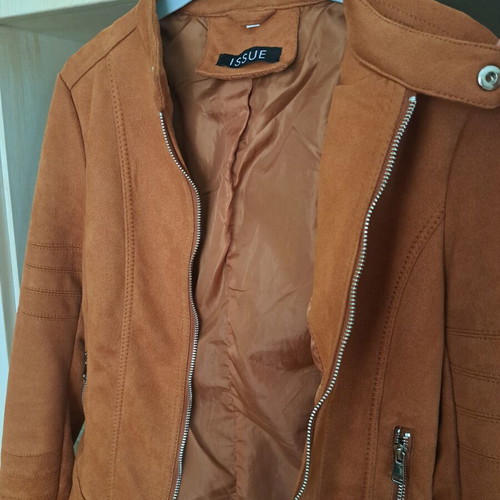 Issue Fashion women's jacket suede look tan size S used