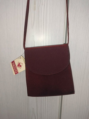 Evening shoulder bag new, black and red