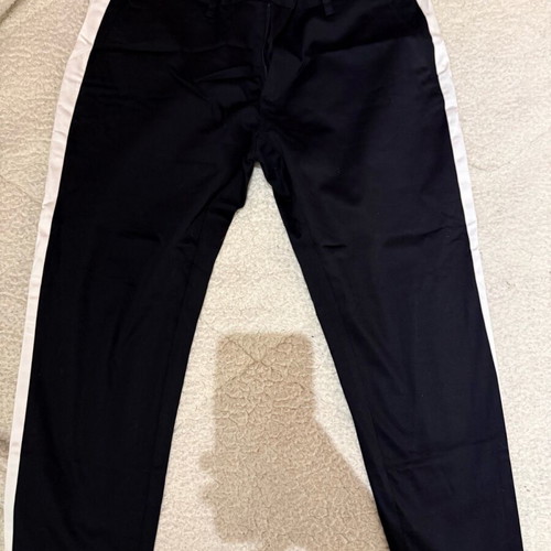 Zara men's pants like new, shiny with white stripe, size L