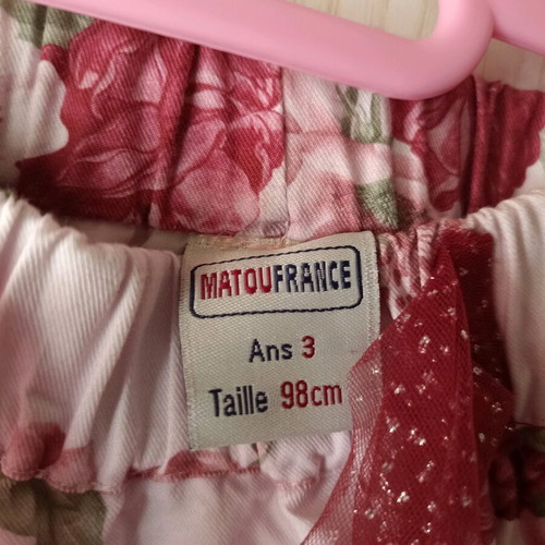 Children's floral skirt MatouFrance size 3 years 98 cm like new