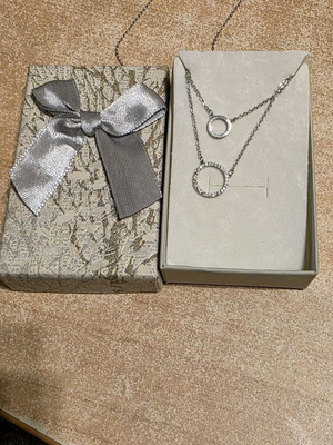 Κολιέ φο-μπιζου μεταχειρισμένο με πέτρες ασημί Άπεφθον