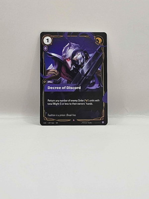 League of Legends Riftbound Vendetta Decree of Discord card like new