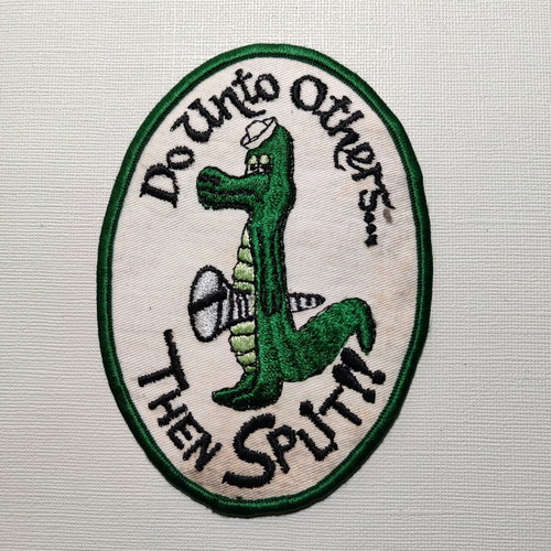 Do Unto Others patch used, 70s