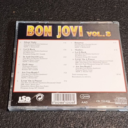 Bon Jovi Vol. 3 Live USA CD used, rock