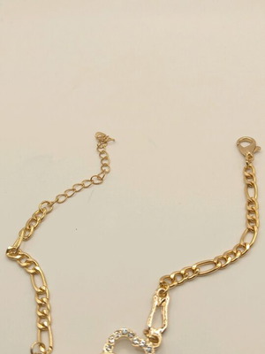Women's gold-plated bracelet with hearts new