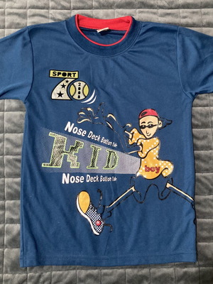 T-shirt winter children's, like new, blue multicolor