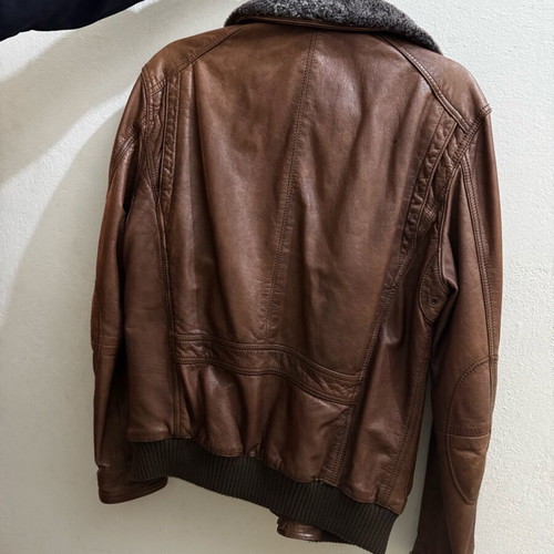 Bomber 100% leather Massimo Dutti like new, brown