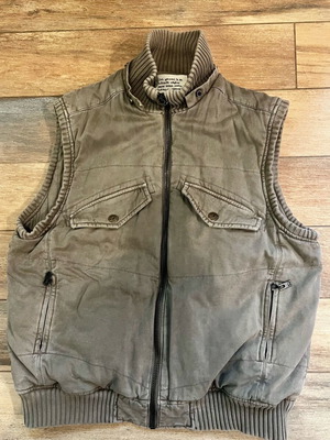 Agressive Sleeveless Jacket Grey/Olive Large Like New