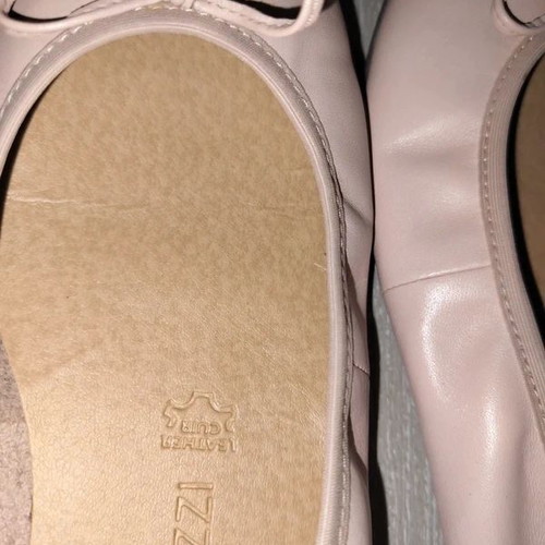 Marco Tozzi leather ballerinas size 40 like new, pink nude