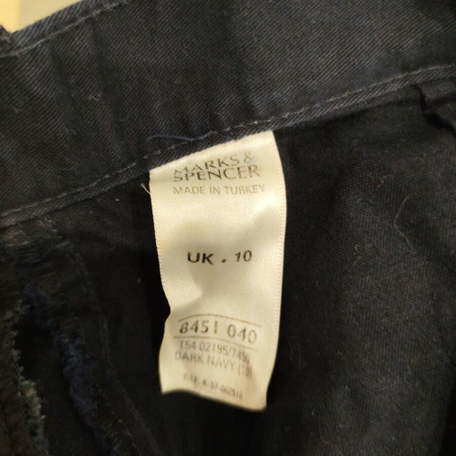 Marks & Spencer women's chino shorts, dark blue, cotton, size M 38 10