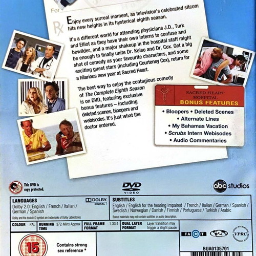 Scrubs The Complete Eighth Season DVD used, comedy series