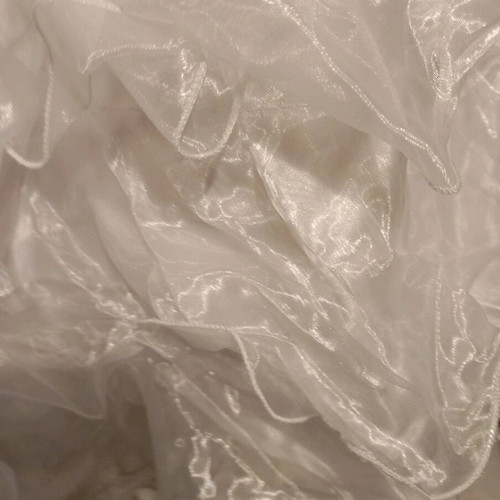 Wedding skirt with horizontal organza ribbon rows like new