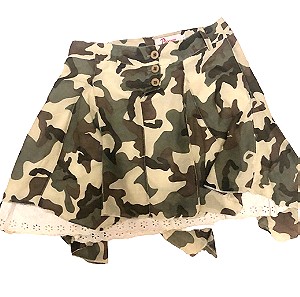 Skirt short with camouflage print