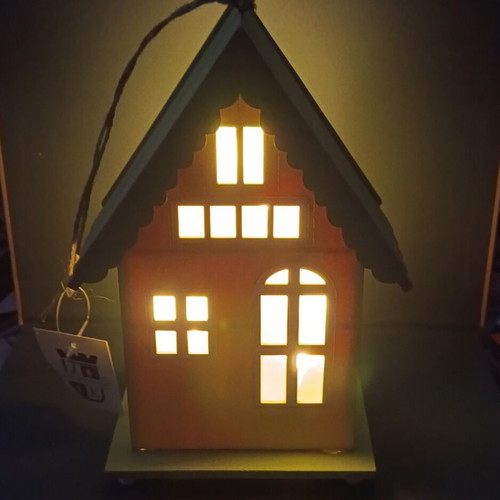 JK Décor wooden house with LED lighting
