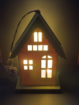 JK Décor wooden house with LED lighting