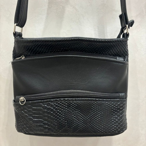 Women's shoulder bag like new, black, eco leather