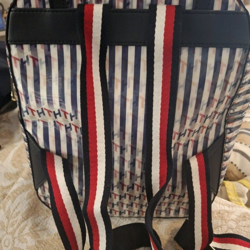 Tommy Hilfiger backpack like new, white and blue