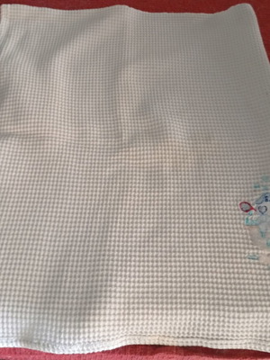 Baby Piqué Blanket with Embroidered Design like new
