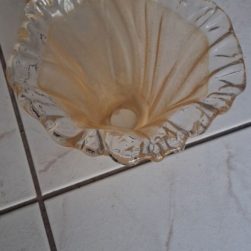 Glass lampshade golden yellow 12 cm like new