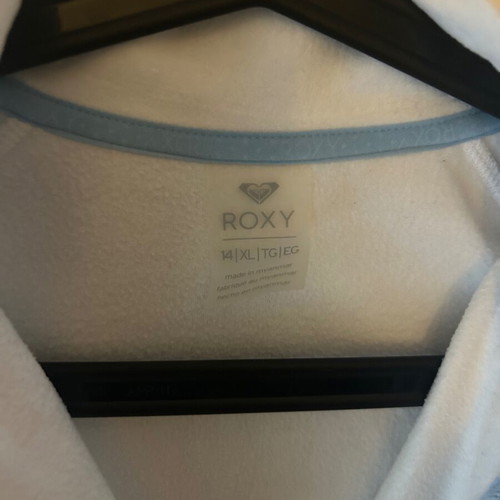 Roxy fleece shirt kids XL 14 years like new, white