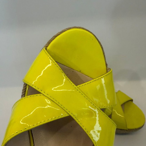 Fratelli Karida platform heels used, fluo yellow, size 39