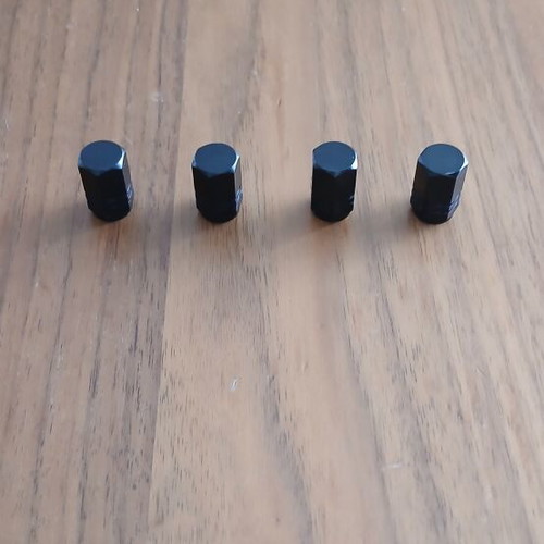 Valve Caps Set of 4 New, Aluminum Alloy, Black