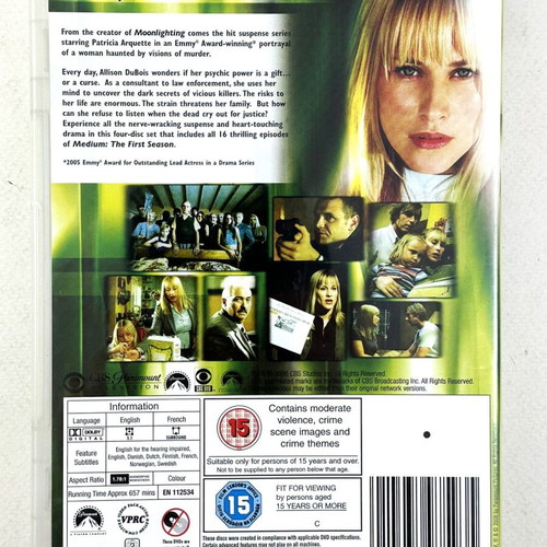 Medium First Season DVD used, 4 discs, English subtitles