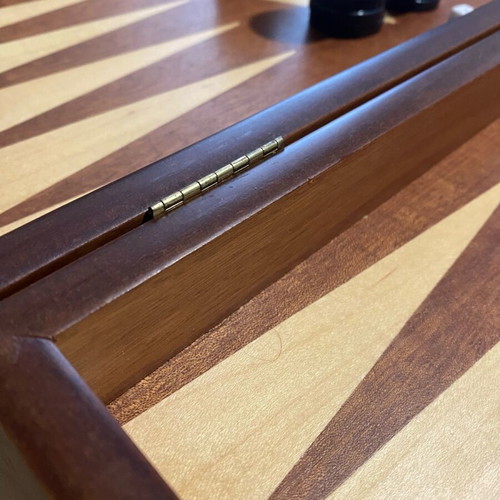 Wooden backgammon used in excellent condition