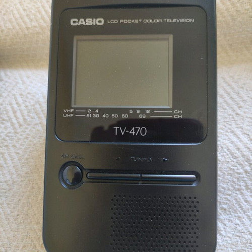 Casio TV-470 vintage mini television used, battery operated
