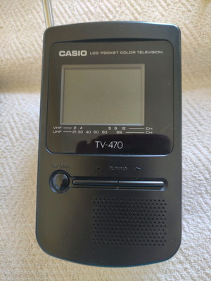 Τηλεόραση Casio TV-470 μεταχειρισμένη vintage, μίνι με μπαταρία