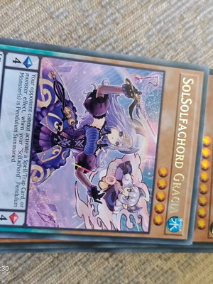 Yu-Gi-Oh SolSolfachord Gracia card like new