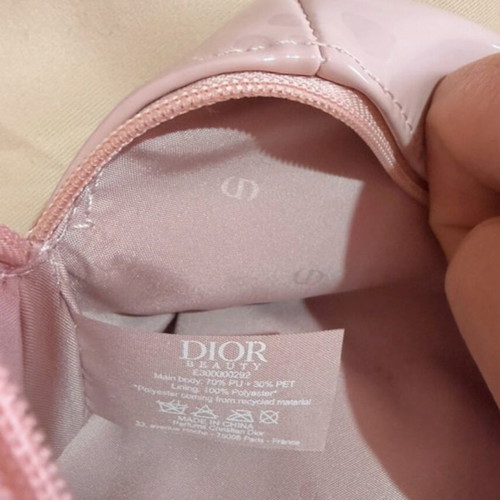 Dior Beauty Pink Patent CD Pouch new with box
