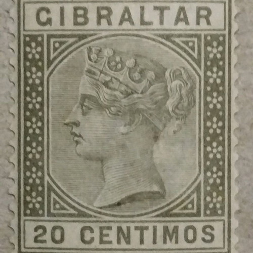 Gibraltar stamp new, unsealed 1895