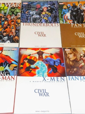 Σετ 9 τόμοι Marvel Civil War κόμικς, αγγλικές εκδόσεις