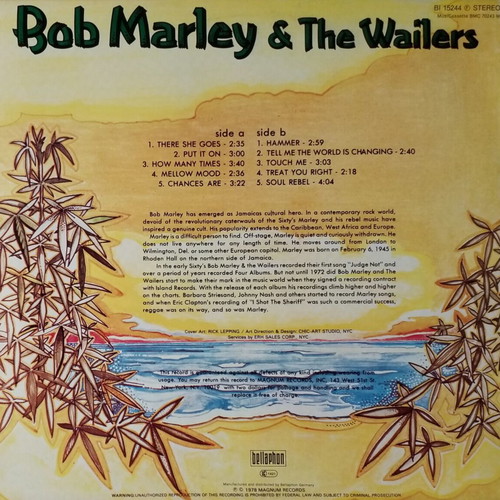 Bob Marley & The Wailers Bob Marley & The Wailers vinyl LP compilation
