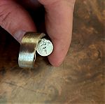  Ασημένιο 925 χειροποίητο δαχτυλίδι με μαργαριτάρι