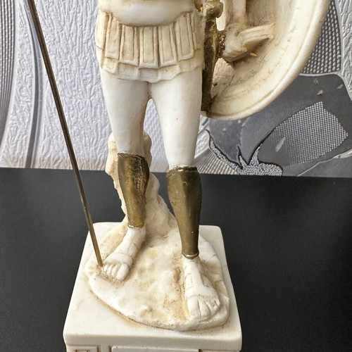 Achilles alabaster statue like new, 24 cm tall