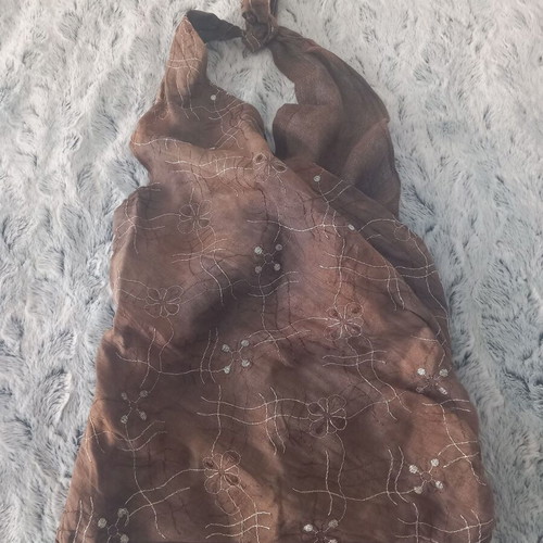 Brown linen blouse like new, size M