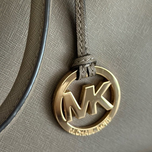 Michael Kors handbag new with shoulder strap, gray beige