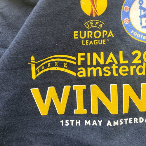 Vintage Chelsea FC 2013 Amsterdam Final Europa League Champions Hoodie men’s large like new