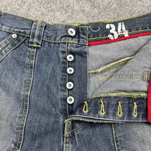 Vintage Y2K Quiksilver Allrounder Cargo Denim Used, Blue, W34