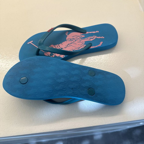 Polo Ralph Lauren flip flops size 36 used, blue and pink
